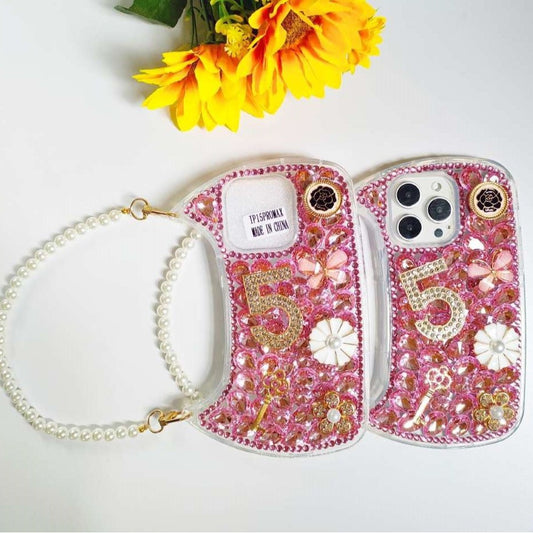 Handmade Bag Case for iPhone 16/15/14/13/12 Pro Max with Hanging Chain