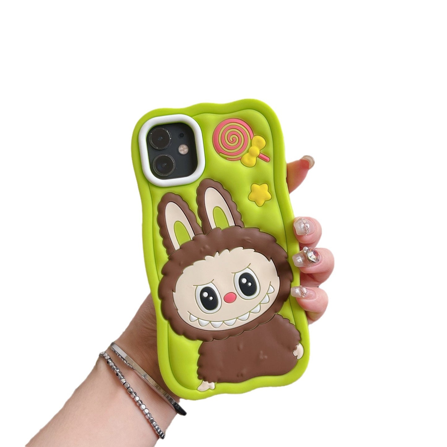 New Labubu Shockproof Soft Silicone Cover for iPhone16 15 Pro Max 14 Pro 13 pro