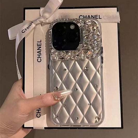 Diamond Luxury cover for Apple iphone 16 15promax 14 13 12 Mobile Phone accessories silver case for iphone 16