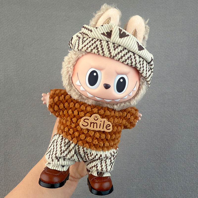 Doll Clothes Set For labubu 17cm Plush Doll Accessories Toys Birthday And Christmas Gifts