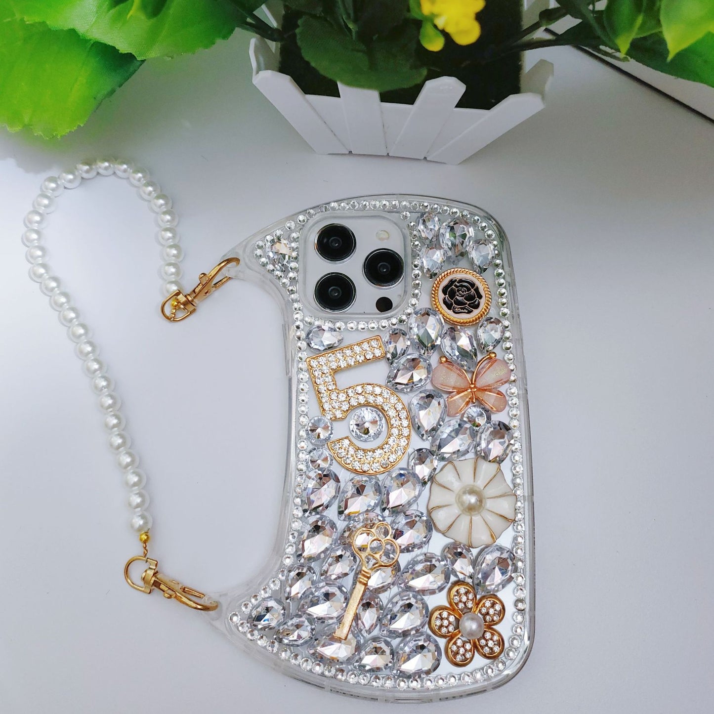 Handmade Bag Case for iPhone 16/15/14/13/12 Pro Max with Hanging Chain